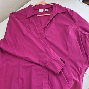 Lee Women's Magenta Button-Down Shirt